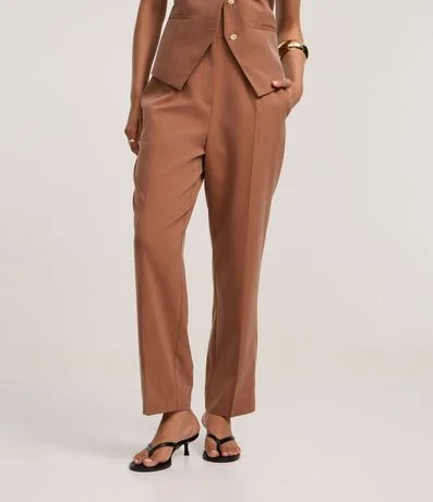 Pantalón Recto Sastrería con Textura y Bolsillos 3