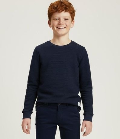 Remera Infantil Texturizada con Etiqueta en la Parte Baja - Talle 5 a 14 años