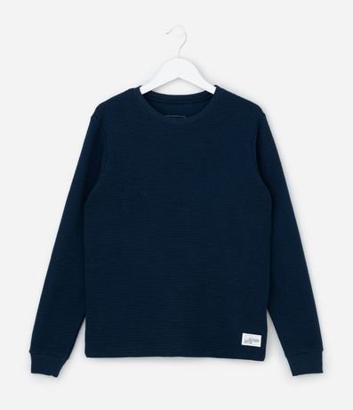 Remera Infantil Texturizada con Etiqueta en la Parte Baja - Talle 5 a 14 años