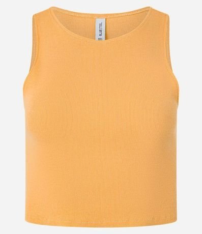 Blusa Cropped sin Mangas en Algodón Acanalado 5