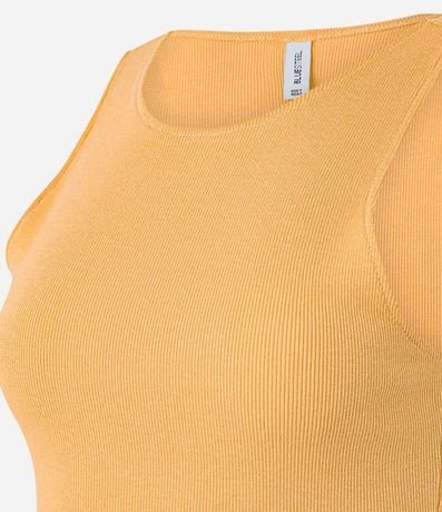 Blusa Cropped sin Mangas en Algodón Acanalado 6