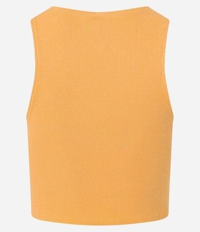 Blusa Cropped sin Mangas en Algodón Acanalado 7