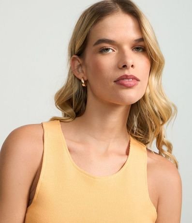 Blusa Cropped sin Mangas en Algodón Acanalado 3