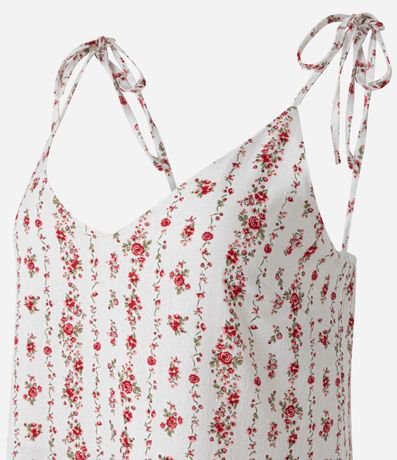 Vestido Evasê Midi en Viscolino con Estampa Floral Liberty 5