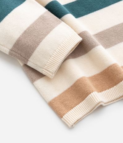Buzo en Punto Infantil con Estampado Rayada - Tam  0 A 18 meses 4