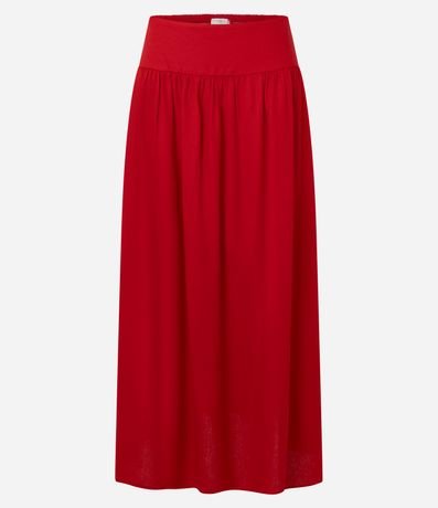 Pollera Evasê Larga en Viscolino con Lastex en la Cintura 5