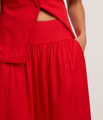 Pollera Evasê Larga en Viscolino con Lastex en la Cintura 4