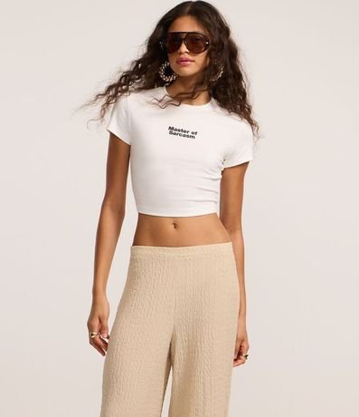 Pantalón Texturizada con Cintura Elástica 2