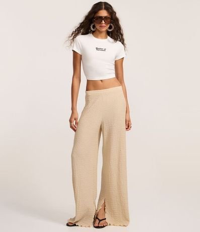 Pantalón Texturizada con Cintura Elástica 6