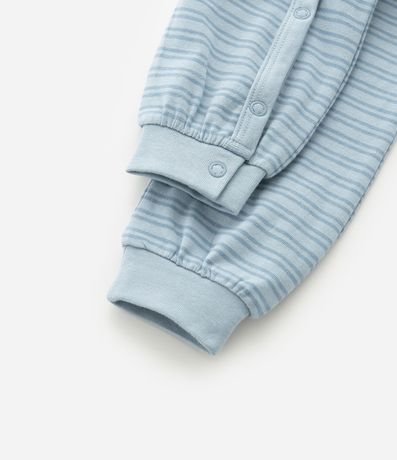 Mono Infantil en Suedine con Estampa de Gatos y Listrado - Talle 0 a 18 meses 8