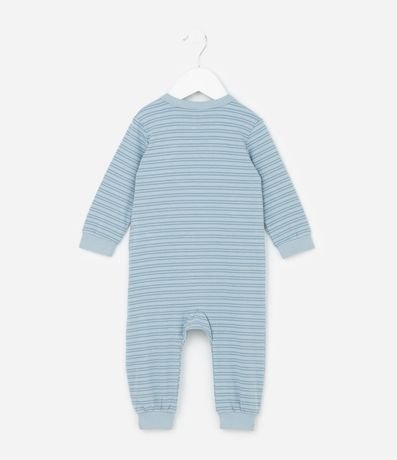 Mono Infantil en Suedine con Estampa de Gatos y Listrado - Talle 0 a 18 meses 3