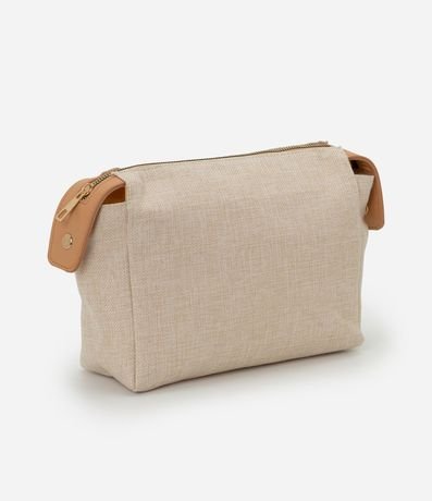 Neceser Rectangular en PU con Textura Canvas
