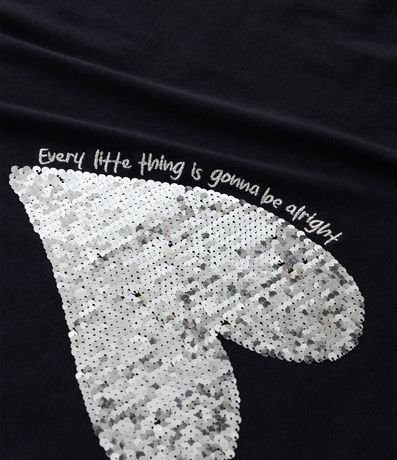 Remera en Algodón con Estampa de Corazón en Lentejuela Curve & Plus Size 3