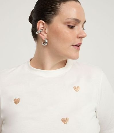 Remera en Algodón con Corazón de Lentejuelas Curve & Plus Size 3