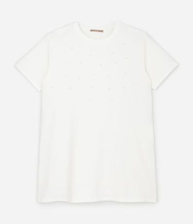 Vestido Corto en Algodón con Brillitos Aplicados Curve & Plus Size 4