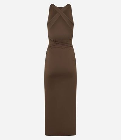 Vestido Midi con Tiras Cruzadas en la Espalda 5