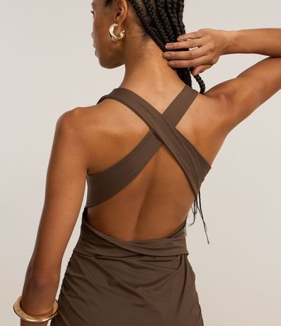 Vestido Midi con Tiras Cruzadas en la Espalda 3