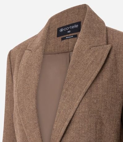 Blazer Regular en Polivelour con Textura Espina de Pez 6