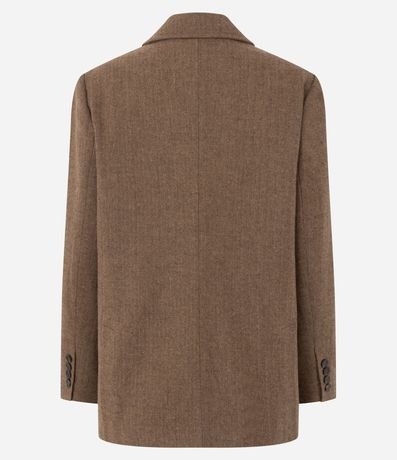Blazer Regular en Polivelour con Textura Espina de Pez 7