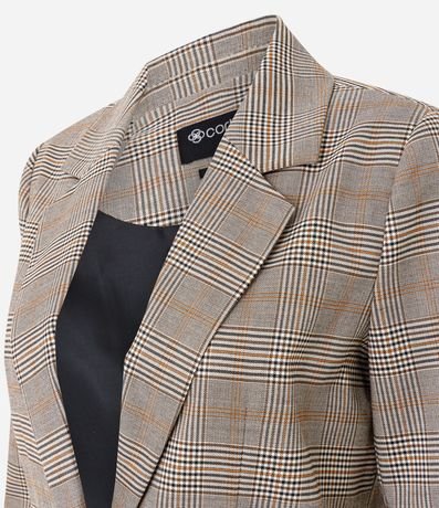 Blazer Oversized de Sastrería con Estampa de Cuadros 7