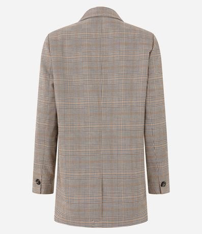 Blazer Oversized de Sastrería con Estampa de Cuadros 8