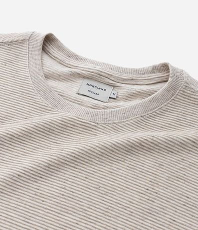 Remera Regular en Algodón con Textura Horizontal 8