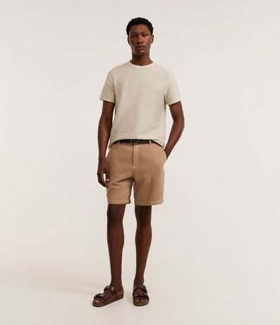 Remera Regular en Algodón con Textura Horizontal 2