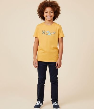 Remera Infantil con Estampa Playa - Talle 5 a 14 años