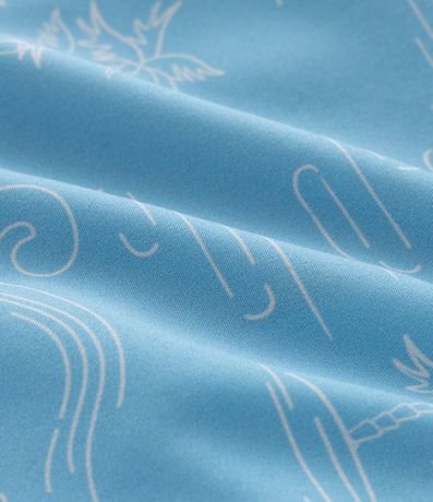 Bermuda de Baño en Microfibra Ligera con Estampado de Ícones Playero 3