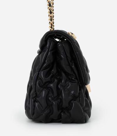 Cartera Shoulder Grande Texturizada con Locker Metal en Light Gold 2