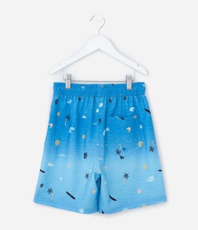 Bermuda Infantil de Baño con Estampa de Mini Ícones y Degradé - Talle 5 a 14 años 3