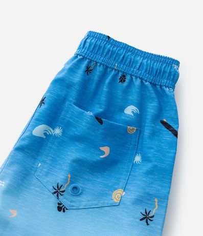 Bermuda Infantil de Baño con Estampa de Mini Ícones y Degradé - Talle 5 a 14 años 5