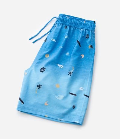 Bermuda Infantil de Baño con Estampa de Mini Ícones y Degradé - Talle 5 a 14 años 6