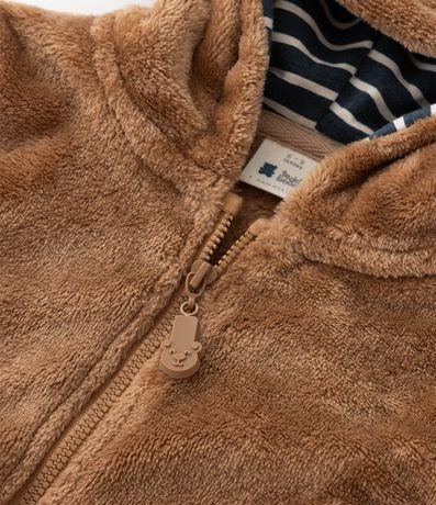 Saco Infantil con Capucha de Oso y Orejas Interactivas – Talle RN a 18 Meses 5