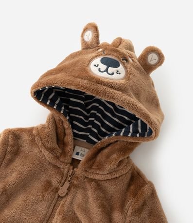 Saco Infantil con Capucha de Oso y Orejas Interactivas – Talle RN a 18 Meses 7