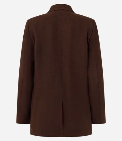 Blazer en Viscolino con Lapelas y Botón Único 6