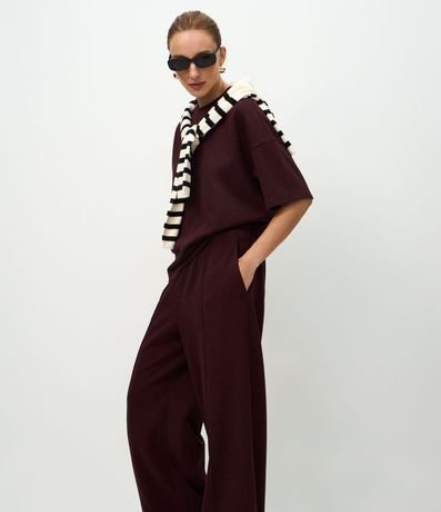 Pantalón Wide Leg en Algodón sin Felpa 2
