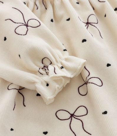 Vestido Infantil con Estampa de Moñitas y Media Can Can – Talle 1 a 5/6 años 9