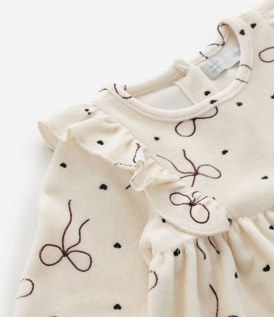 Vestido Infantil con Estampa de Moñitas y Media Can Can – Talle 1 a 5/6 años 10