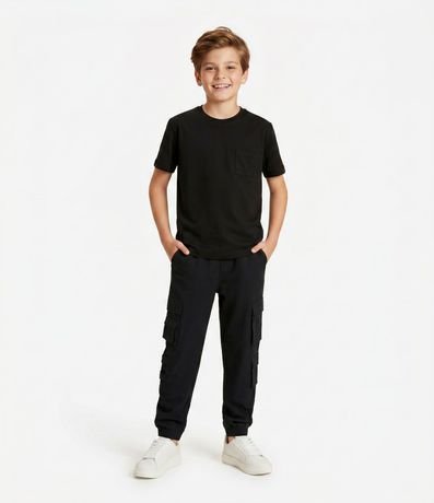 Pantalón Infantil en Microfibra con Bolsillos y Velcro - Talle 5 a 14 años