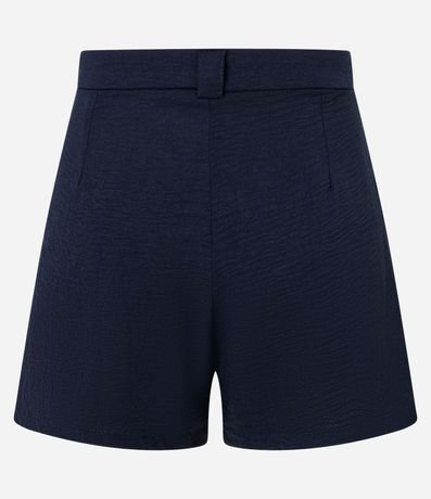 Short de Cintura Alta en Airflow Pliegues y Solapa Abotonada 3