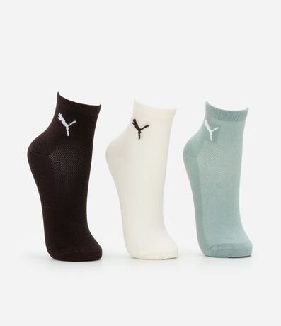 Kit 03 Medias Cano Mediano Deportivas en Algodón Puma 2