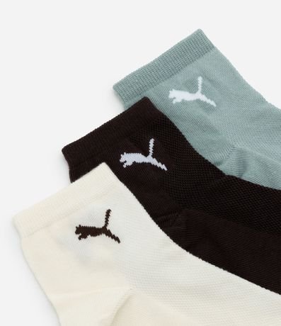 Kit 03 Medias Cano Mediano Deportivas en Algodón Puma 4