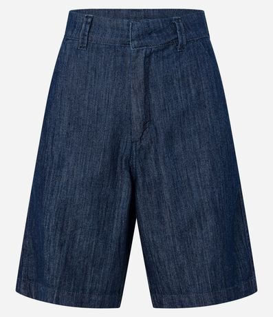 Bermuda Cintura Alta en Jeans con Cintura Sastre 5