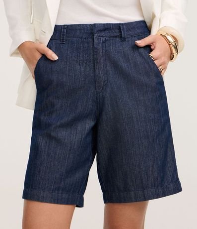 Bermuda Cintura Alta en Jeans con Cintura Sastre 3