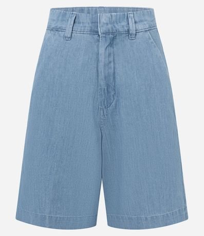 Bermuda Cintura Alta en Jeans con Cintura Sastre 5