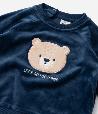 Conjunto Infantil en Plush con Bordado de Oso – Talle 0 a 18 Meses 13