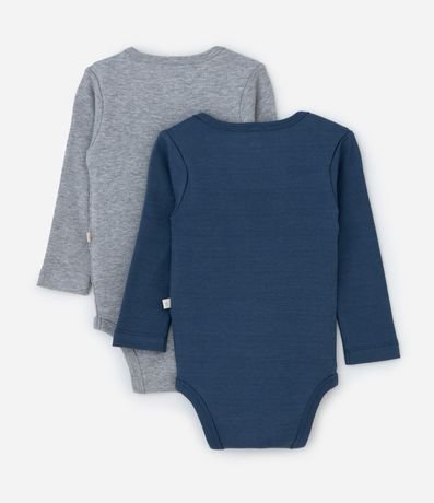 Kit 02 Bodies Infantiles en Suedine con Cuello Americano – Talle RN a 18 Meses 2