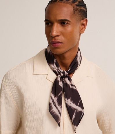 Pañuelo en Chalis con Estampa Shibori 3