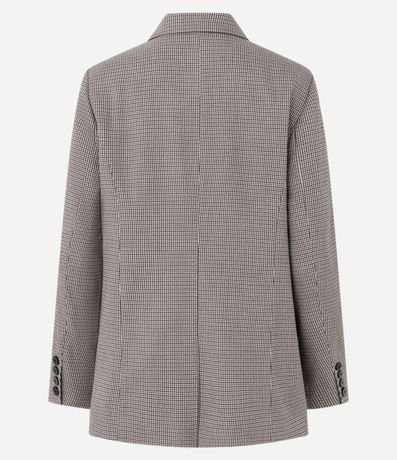 Blazer Alargado en Sastre con Estampa de Cuadros  Pied de Poule 5